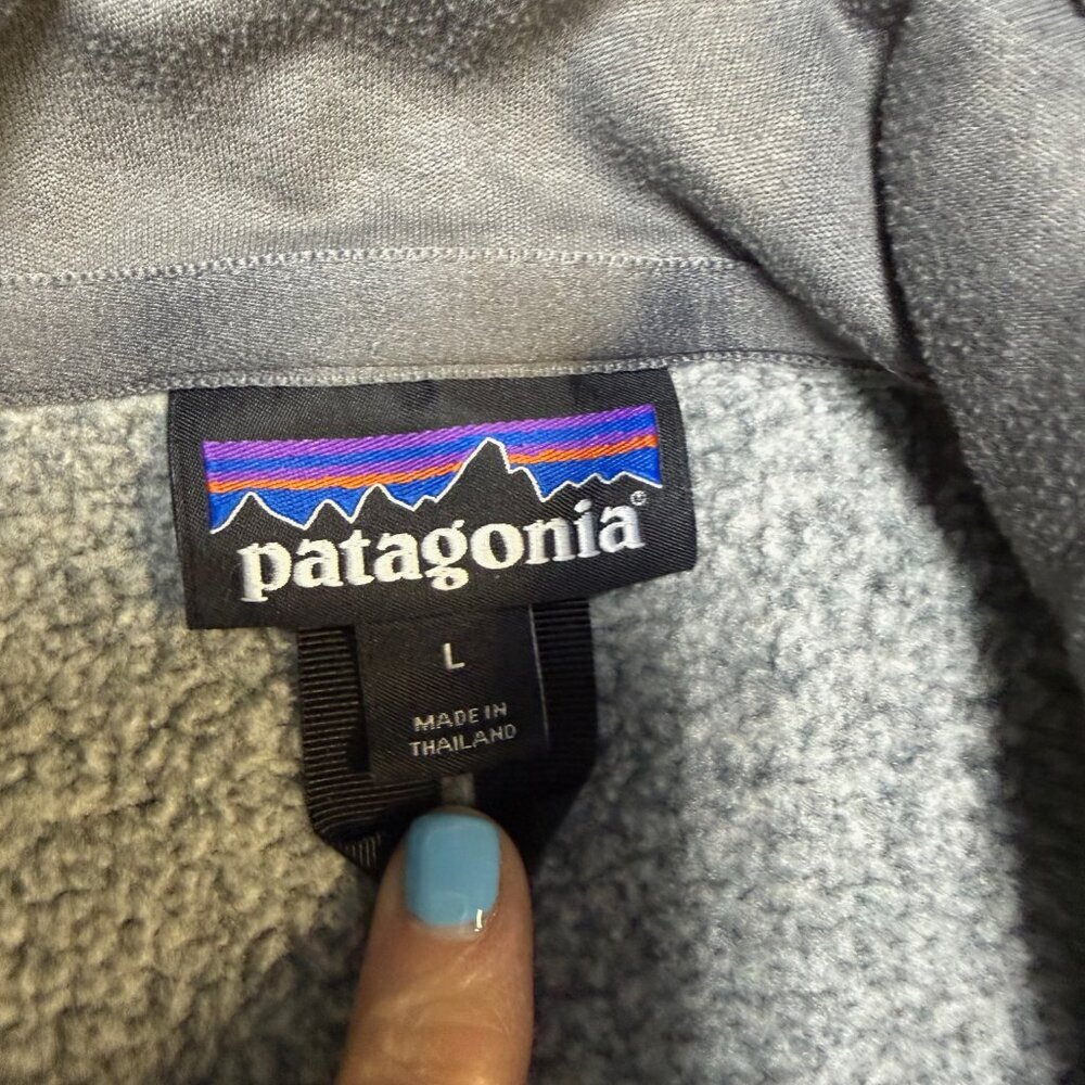 Patagonia Men’s Better Sweater 1/4 Zip Large Stone Heather EUC - Picture 4 of 9